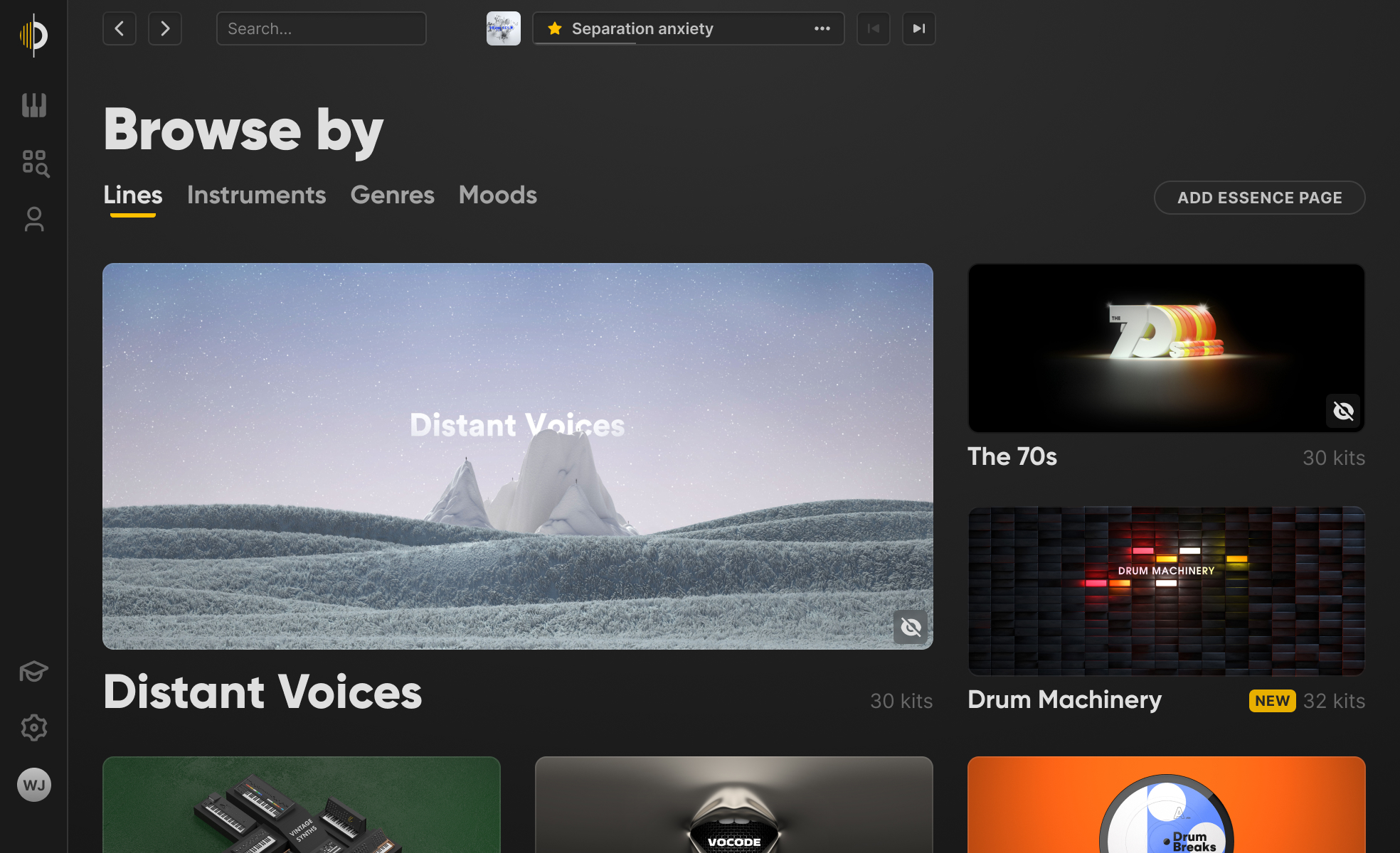 Browse by Categories — Lines